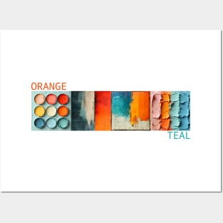 Orange Teal Palette Posters and Art